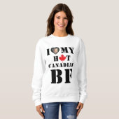 Sweatshirt J'adore Hot My Canadian Boyfriend (Devant entier)