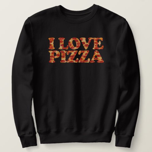 Sweatshirt J'adore la pizza ! (Design devant)