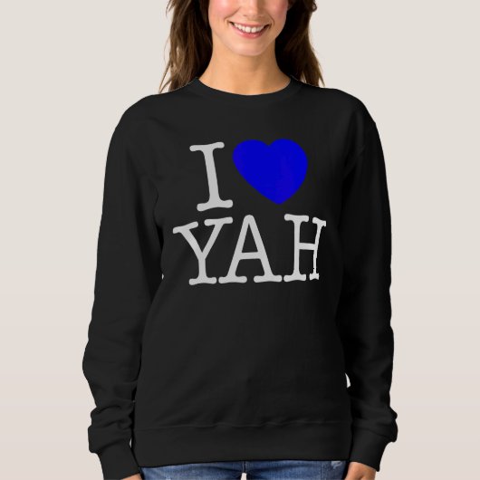 Sweatshirt J'adore l'amour YAH (Devant)