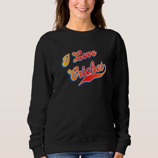 Sweatshirt J'adore le cricket (Devant)