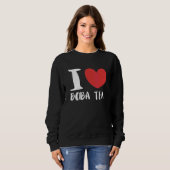 Sweatshirt J'adore le thé aux perles Bubble Tea (Devant entier)