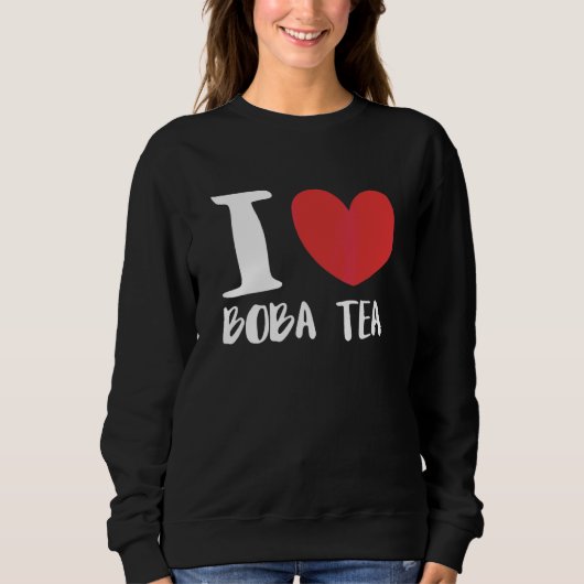 Sweatshirt J'adore le thé aux perles Bubble Tea (Devant)