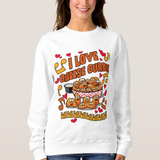 Sweatshirt J'adore les caillebotis de fromage ! (Devant)
