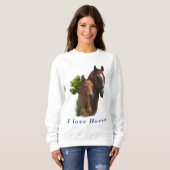 Sweatshirt J'adore les chevaux (Devant entier)