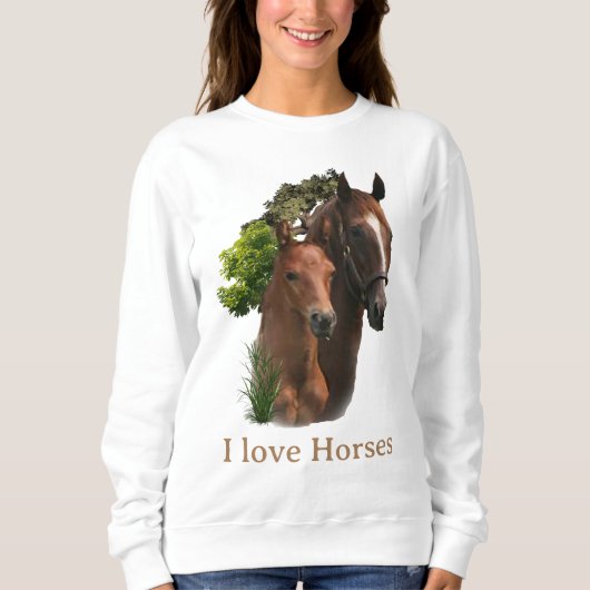 Sweatshirt J'adore les chevaux (Devant)
