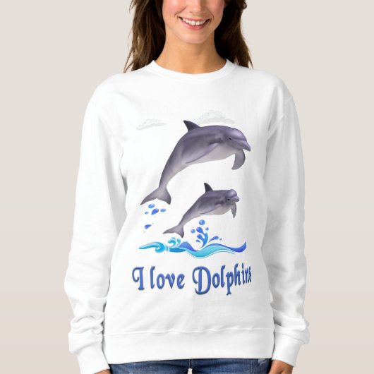 Sweatshirt J'adore les dauphins (Devant)