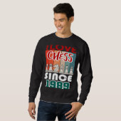 Sweatshirt J'adore les échecs depuis 1989 (Devant entier)