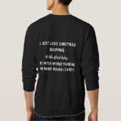 Sweatshirt J'adore les magasins de Noël (Dos)