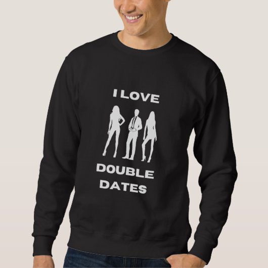 Sweatshirt J'adore les rendez-vous doubles échangistes (Devant)