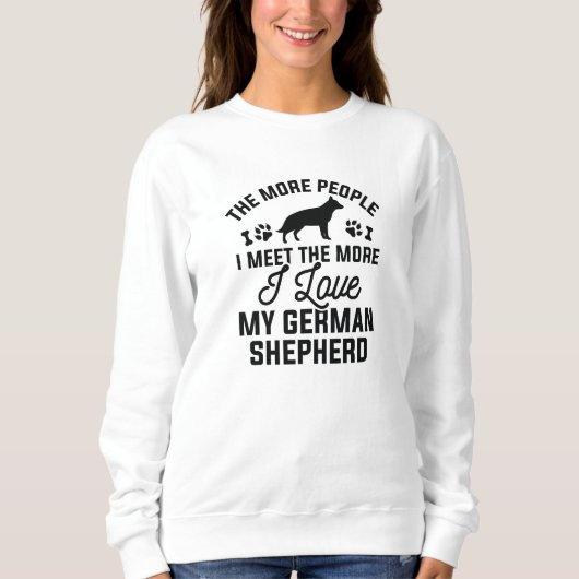 Sweatshirt J'adore mon berger allemand (Devant)