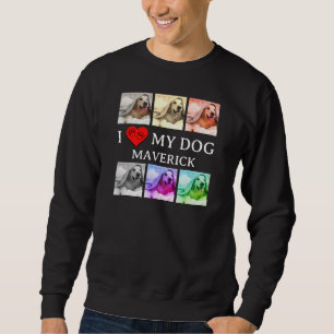Sweatshirt J'ADORE MON CHIEN Amoureux de l'animal Pop Art