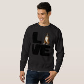 Sweatshirt J'adore mon chien Boxer (Devant entier)