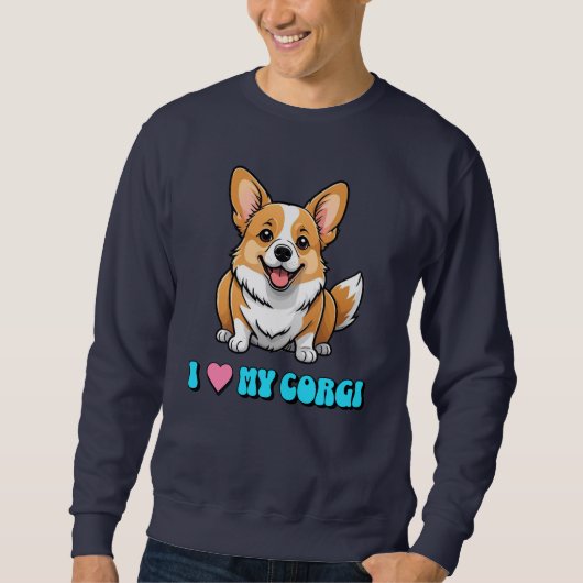 Sweatshirt J'adore mon Corgi (Devant)