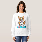 Sweatshirt J'adore mon Corgi (Devant entier)