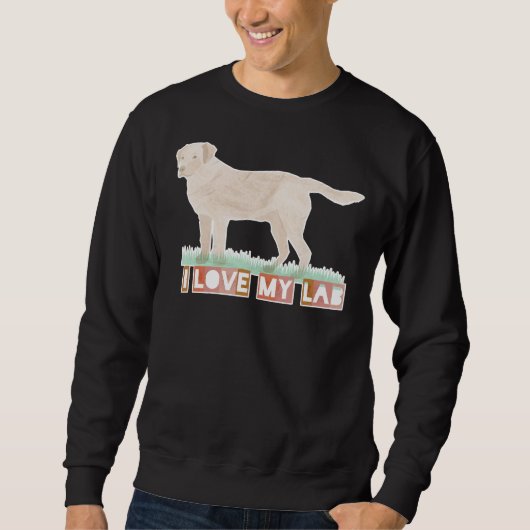 Sweatshirt J'adore mon Lab 33 (Devant)