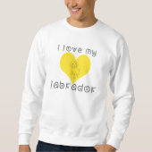 Sweatshirt j'adore mon labrador. (Devant)