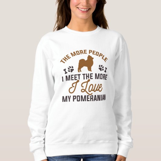 Sweatshirt J'adore mon Pomeranian (Devant)