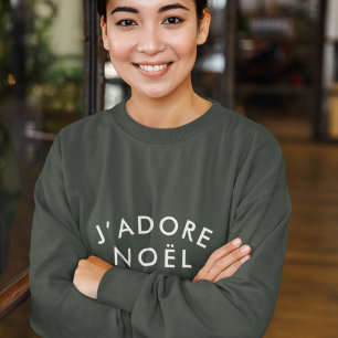 Sweatshirt J'adore Noel Modern Love Noël à la mode Noël