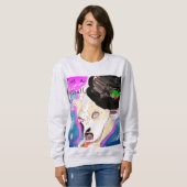 Sweatshirt J'adore un pitbull. (Devant entier)