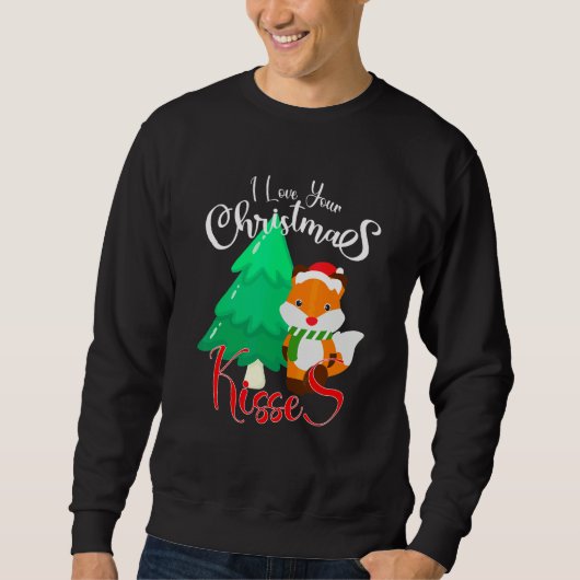 Sweatshirt J'adore vos baisers de Noël (Devant)