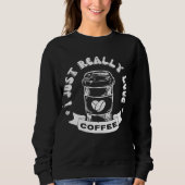 Sweatshirt J'adore vraiment le café (Devant)