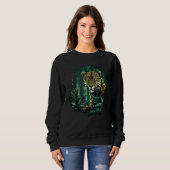 Sweatshirt Jaguar In Jungle Big Cat Lover Print Graphic Art D (Devant entier)
