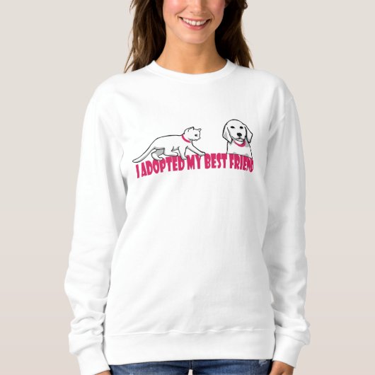 Sweatshirt j'ai adopté mon meilleur ami (Devant)