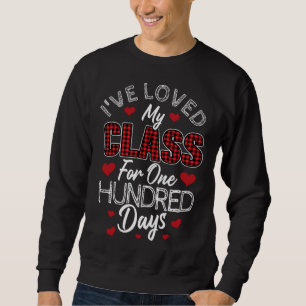 Sweatshirt J'Ai Aimé Ma Classe Pendant Cent Jours Rouge Plaid