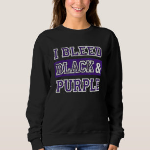 Sweatshirt J'Ai Bleu Black & Purple Sports Team Jour 1