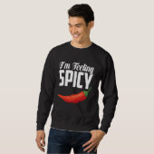 Sweatshirt J'ai chaud piment déclaration piment amant (Devant entier)