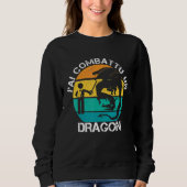 Sweatshirt J'ai Combu Un Dragon Bon Récupération Bras Cassé P (Devant)
