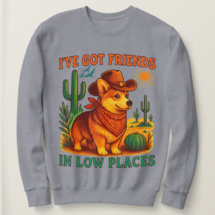 Sweatshirt J'ai des amis en bas places Corgi l Maman Corgi