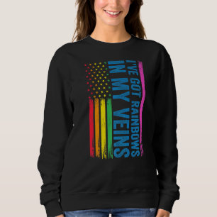 Sweatshirt J'ai des arcs-en-ciel dans mes veines Lgbt