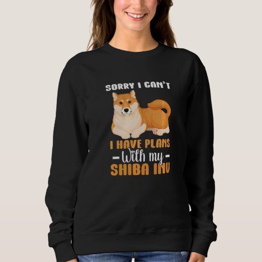 Sweatshirt J'Ai Des Plans Avec Mon Animal De Chien Shiba Inu (Devant)