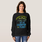 Sweatshirt J'Ai Des Plans De Camping Graphisme De Camping (Devant entier)