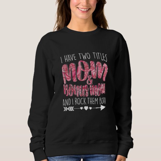 Sweatshirt J'Ai Deux Titres Maman & Bonus Maman Maman Maman F (Devant)