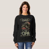 Sweatshirt J'Ai Deux Titres Papa Et Opa Men Drapeau Américain (Devant entier)