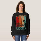 Sweatshirt J'Ai Du Mal Avec Des Modèles Retro Train Trainspot (Devant entier)