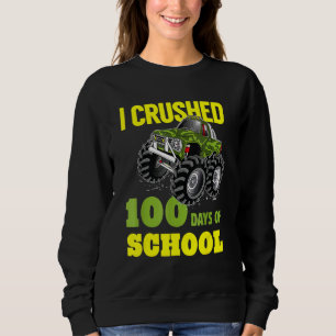 Sweatshirt J'ai écrasé le camion monstre du 100ème jour d'éco