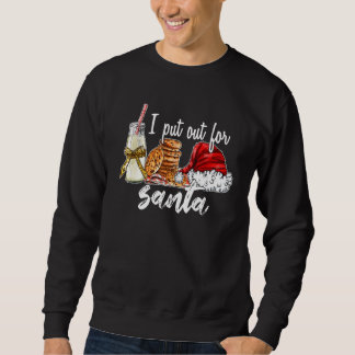 Sweatshirt J'Ai Émis Pour Père Noël Cookies Et Lait Et Joyeux