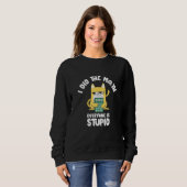 Sweatshirt J'ai fait le chat de maths kitten miaou maths ense (Devant entier)