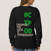 Sweatshirt J'ai la dépression _ Neon Green (Dos)