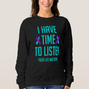 Sweatshirt J'ai le temps d'écouter Mois de la sensibilisation