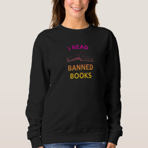 Sweatshirt J'ai lu des livres interdits Pink Yellow Literatur