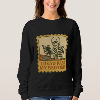 Sweatshirt J'ai lu le passé de mon coucher - Skeleton livre g