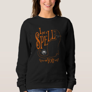 Sweatshirt J'Ai Mis Un Signe Sur Toi Mignonne Chat En Sorcièr