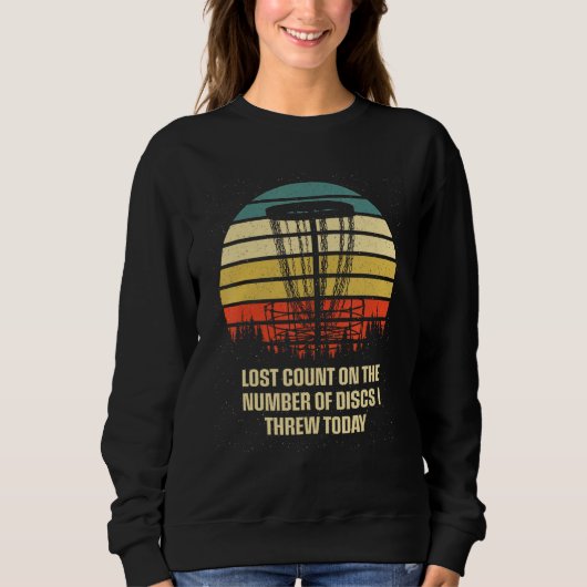 Sweatshirt J'ai perdu le compte des disques que j'ai lancés D (Devant)