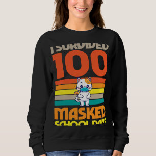 Sweatshirt J'Ai Survécu À 100 Journées Scolaires Masquées 100