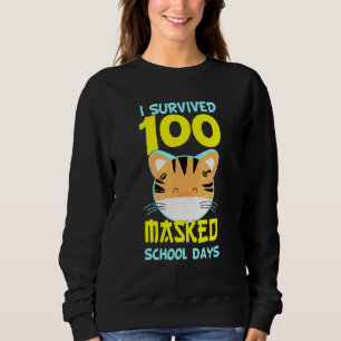 Sweatshirt J'ai survécu à 100 jours d'école masqués Élève ou 