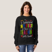 Sweatshirt J'ai survécu à ma première année d'enseignement 6e (Devant entier)